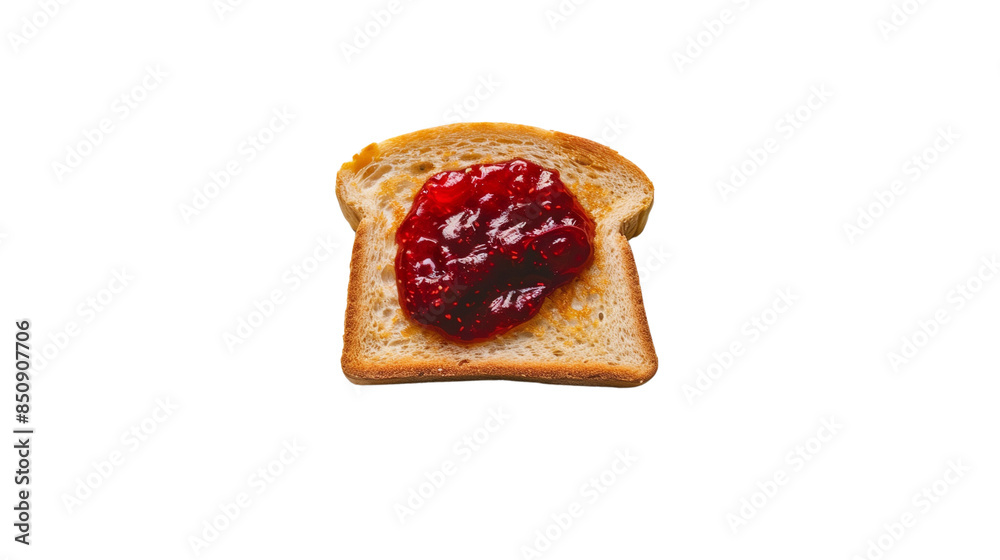 Strawberry Delight: Toast with Jam on png Strawberry Delight: Toast with Jam on png