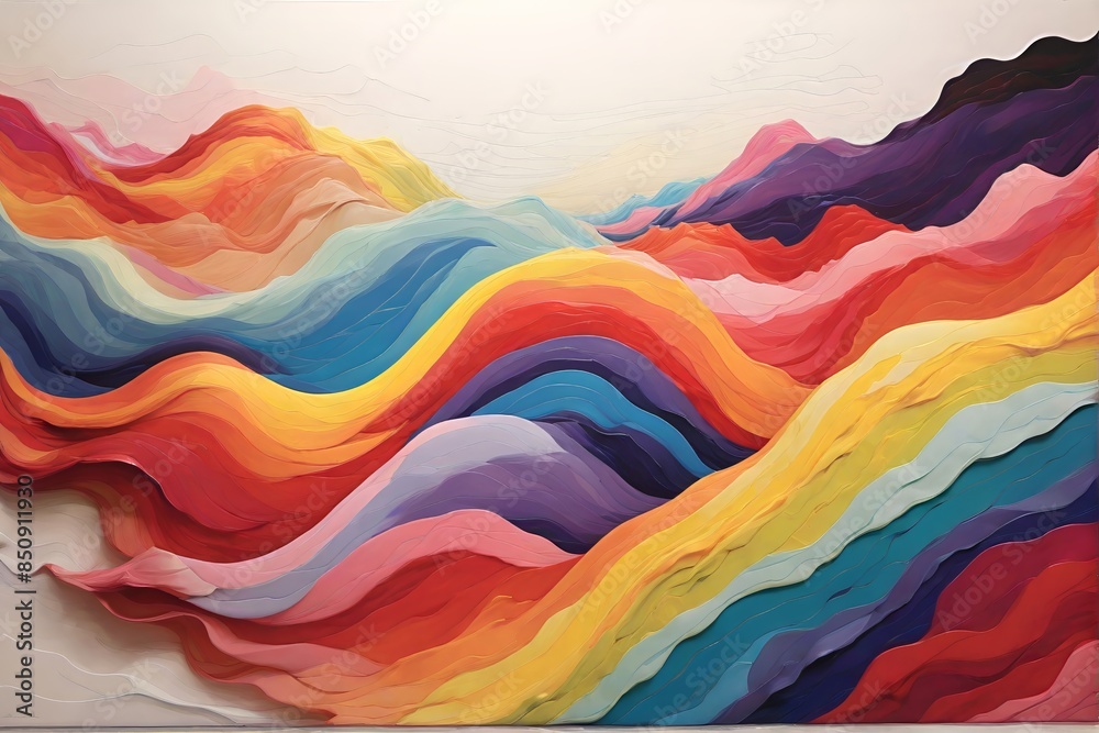 Colorful wave art abstract background. Rainbow Blend Background Layers water color paint art Colorful wave art abstract background. Rainbow Blend Background Layers water color paint art