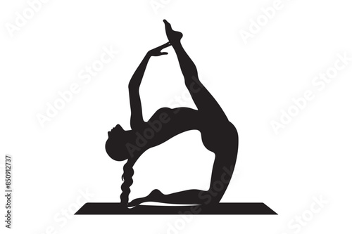 yoga pose silhouette