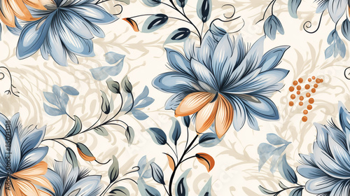 seamless pattern with flowers