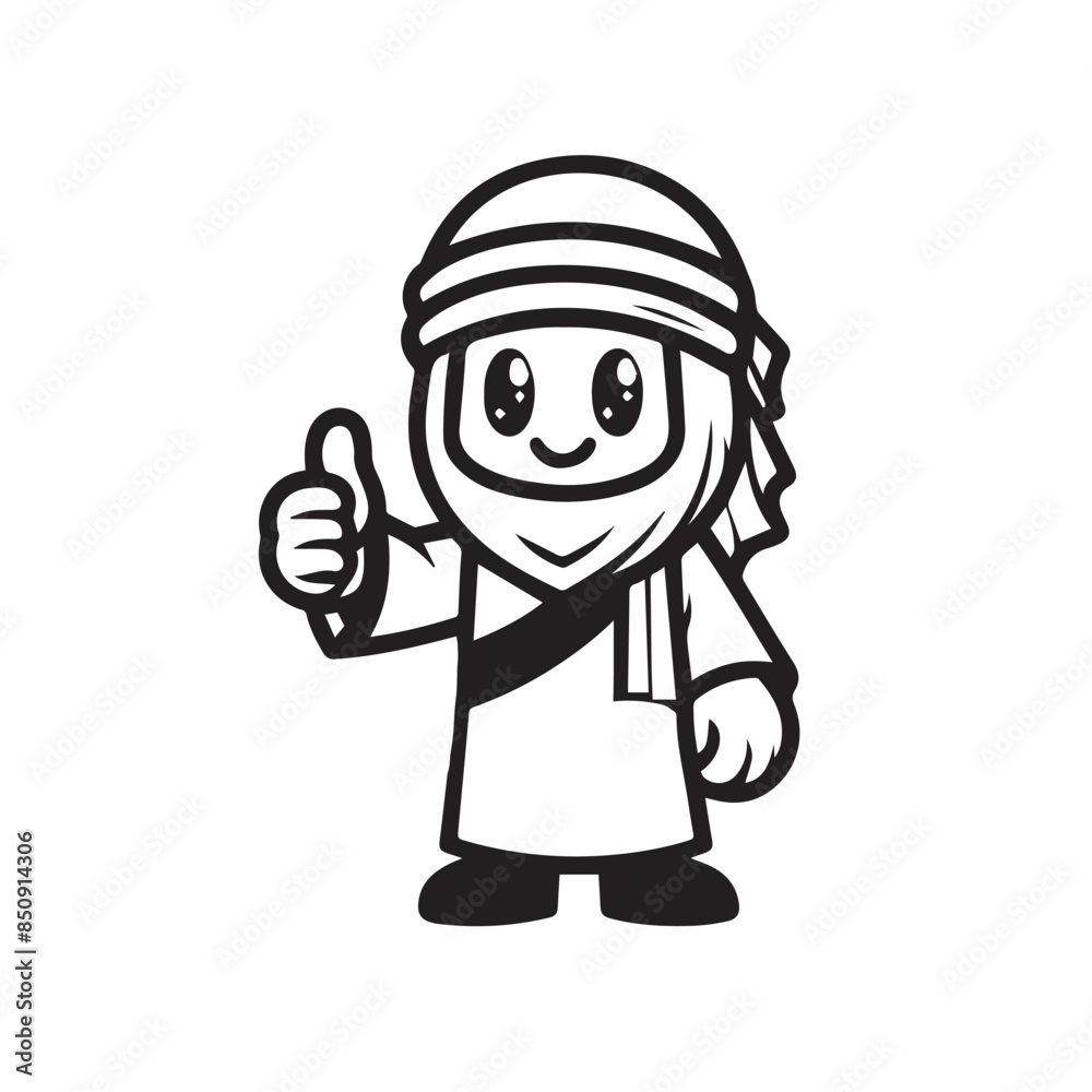hand drawn mascot cartoon character back and white silhouette art , white background hand drawn mascot cartoon character back and white silhouette art , white background