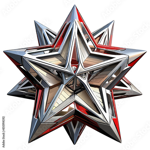 metal-star-3d-stainless-steel (7)