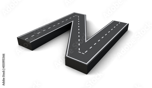 N alphabet Road 3d png. Road Uppercase letters. Road Style alphabet 3d.