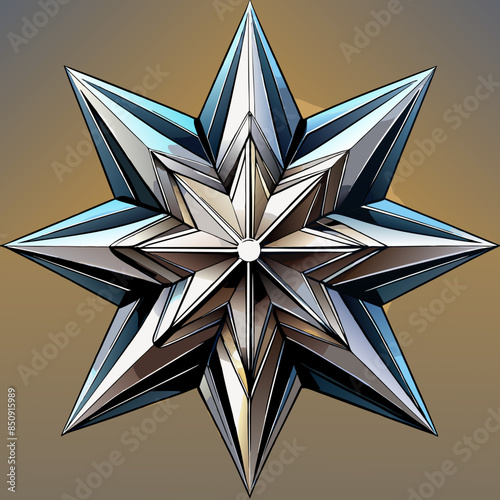 metal-star-3d-stainless-steel (8)