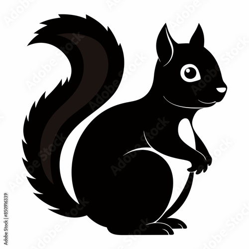 squirrel silhouette vector illustration