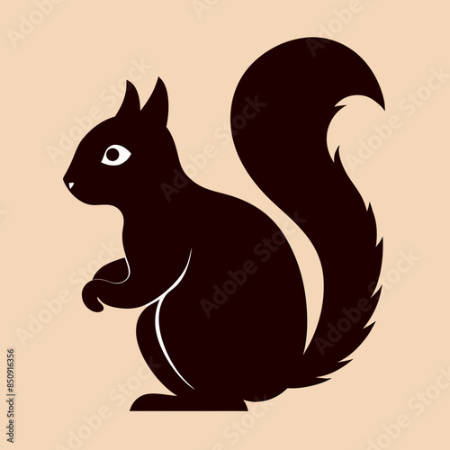 squirrel silhouette vector illustration