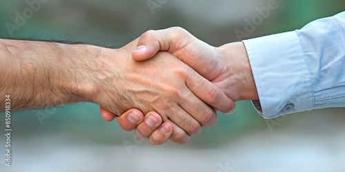 Celebrating a Successful Business Partnership Two Businessmen Shaking Hands. Concept Business Partnership, Handshake, Successful Collaboration, Corporate Deal, Teamwork