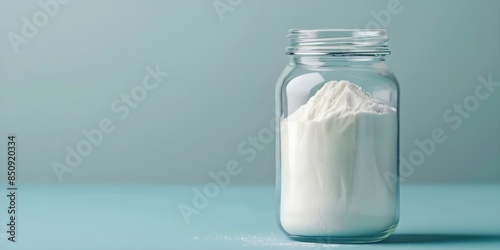 Visual Representation of Creatine Monohydrate Powder for Muscle Training. Concept Fitness Supplements, Muscle Building, Training Nutrition, Ergogenic Aids