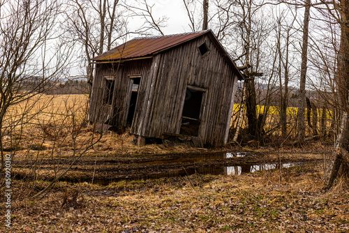 old abandoned farm house