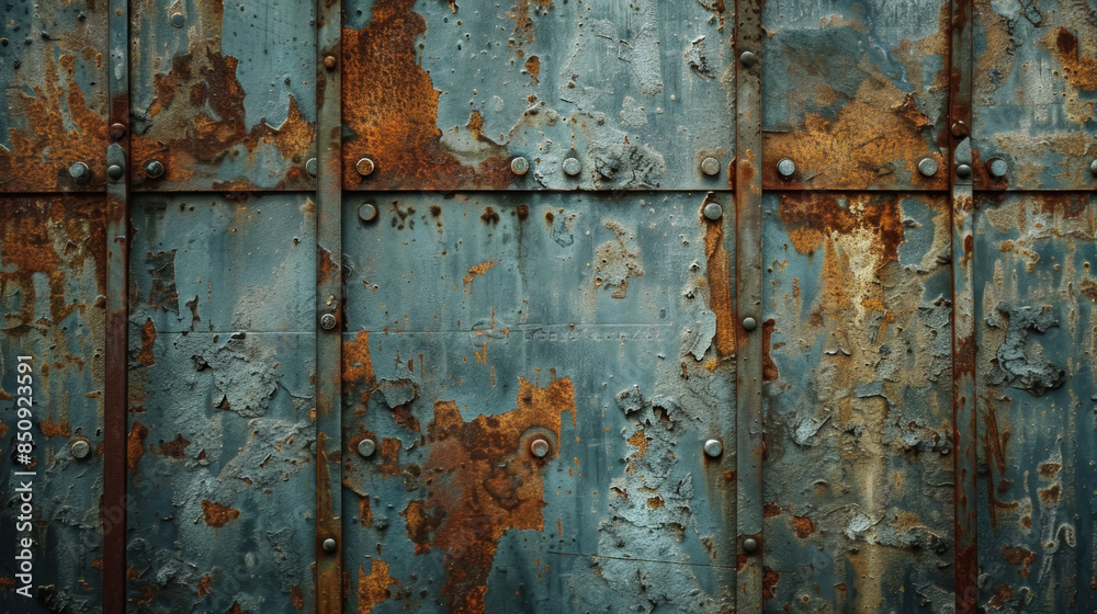 Rustic Steel Texture, Worn Metal Sheet, Free Space Rustic Steel Texture, Worn Metal Sheet, Free Space