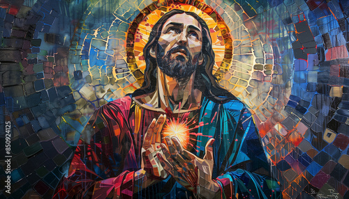 Artistic portrait of Jesus Christ
