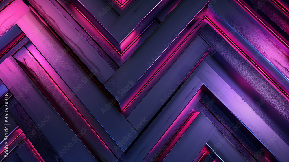 Obraz premium Shiny geometric lines with purple and pink colors forming beautiful background