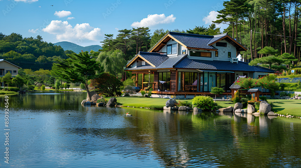 A simple building that has beautiful views A simple building that has beautiful views