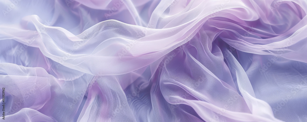Fabric background with delicate, chiffon layers in light lavender. Fabric background with delicate, chiffon layers in light lavender.
