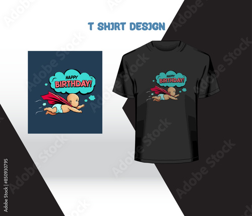 t-shirt design happy birthday