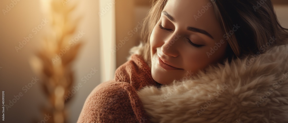 Warm, therapeutic hug captured in a calming therapy room, close-up, nurturing and safe environment Warm, therapeutic hug captured in a calming therapy room, close-up, nurturing and safe environment