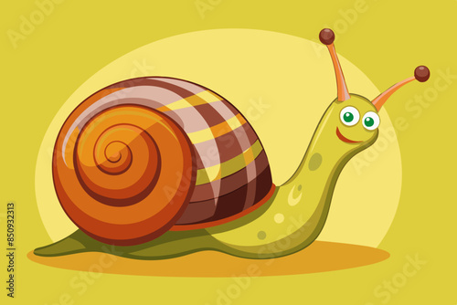 snail line art vector illustration