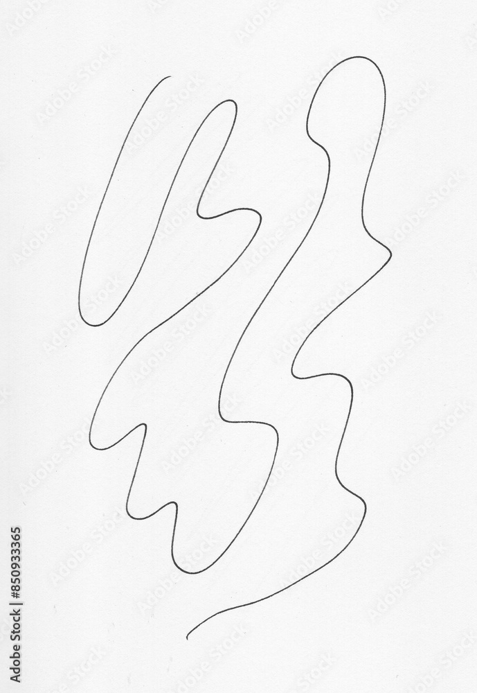 Obraz premium doodle line with white background
