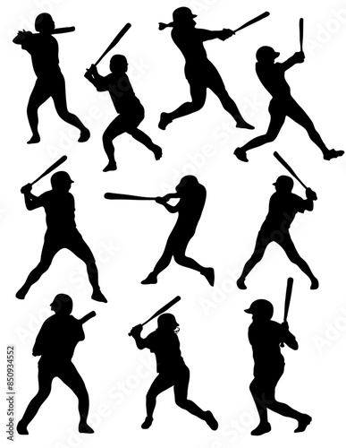 Softball Batter Silhouettes