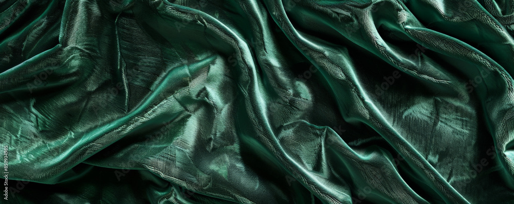 Fabric background with soft, plush velvet in deep green. Fabric background with soft, plush velvet in deep green.