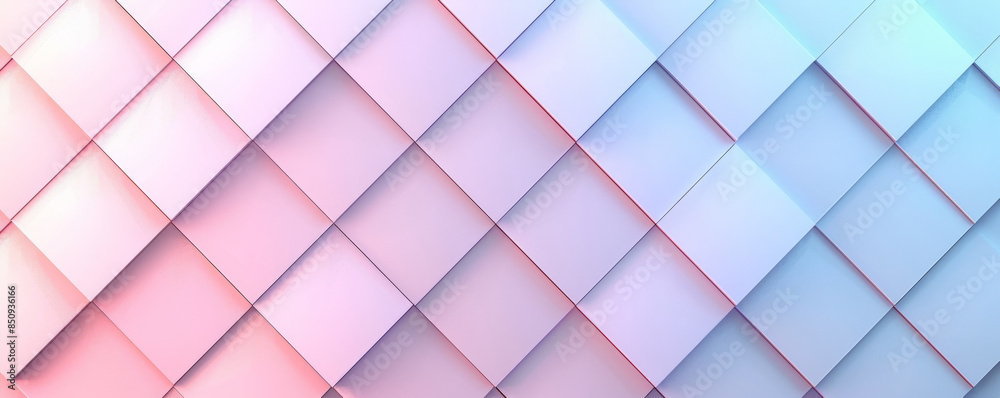 Geometric background with smooth, gradient squares in soft pink and blue. Geometric background with smooth, gradient squares in soft pink and blue.