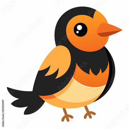 ullocks Oriole bird stay vector kawaii  svg 