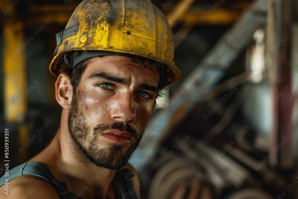 Close-up Portrait of a Construction Worker Close-up Portrait of a Construction Worker