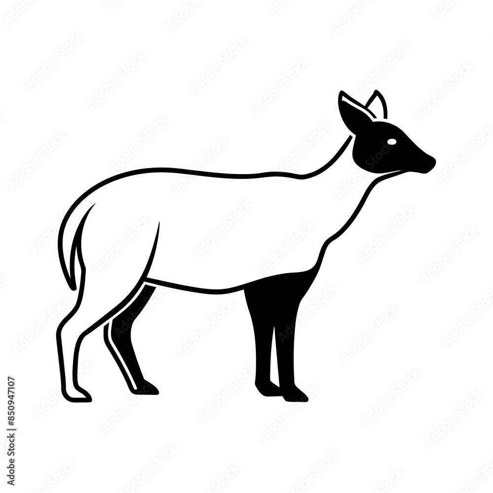 silhouette of a animal vector illustration silhouette of a animal vector illustration