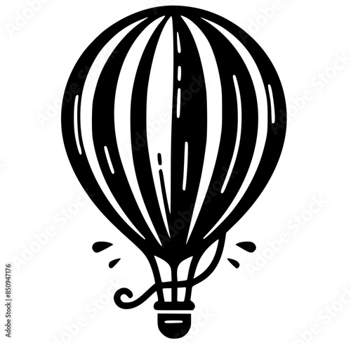 Air balloon silhouette