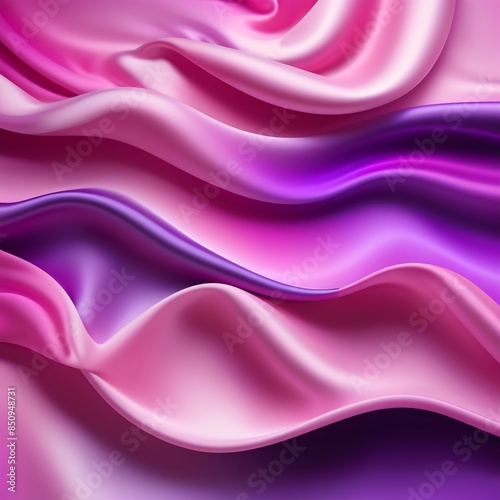 3D Flow Purple and Pink Gradient Silk Fabric Background