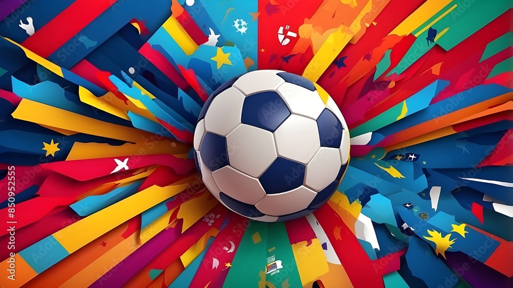 soccer ball with flag