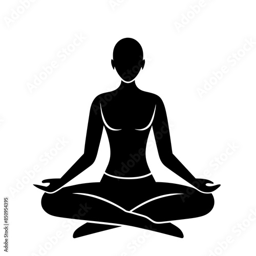 silhouette of a yoga person