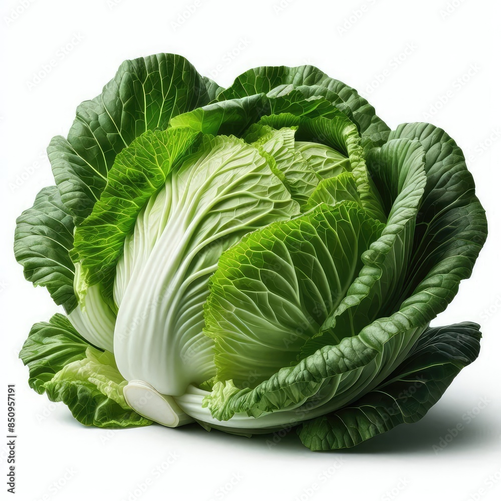 Fototapeta premium Fresh Chinese Cabbage isolated on a white background