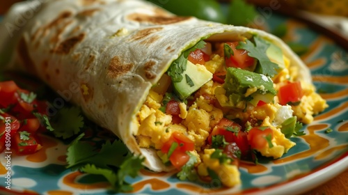 Delicious Gluten-Free Breakfast Burrito with Scrambled Eggs, Avocado, and Salsa - Perfect for Morning Meals