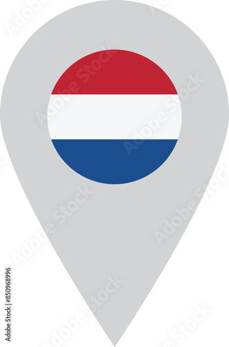 Free Download Netherlands location pin icon . Netherlands flag map pin icon vector - GFXLoad