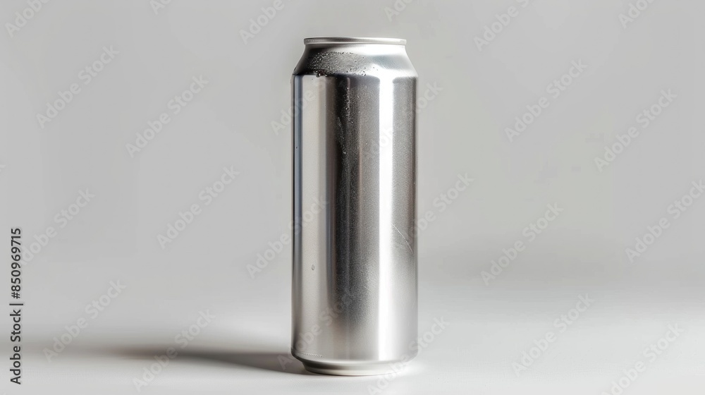 Silver Can on a White Background Silver Can on a White Background