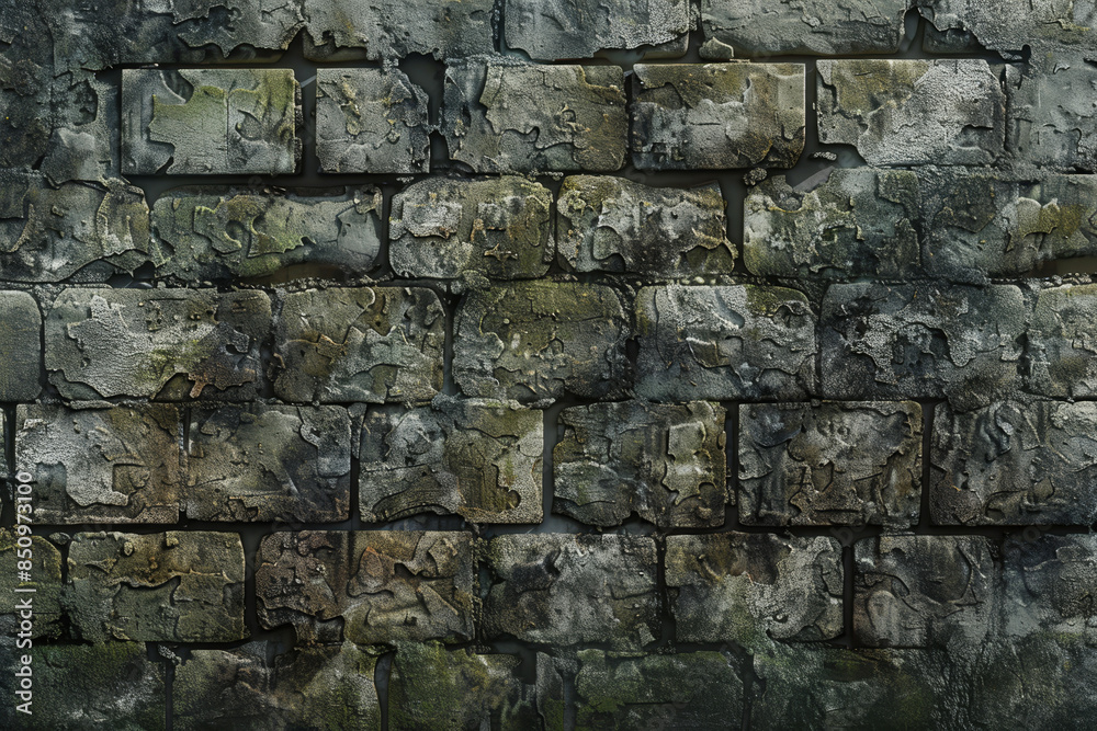 A brick wall with a rough texture and a few cracks A brick wall with a rough texture and a few cracks