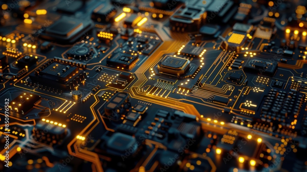 Obraz premium computer circuit board