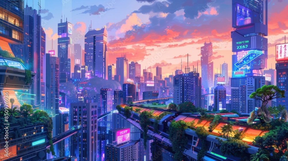 Obraz premium city night view