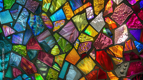 Luminous Mosaic: A Kaleidoscope of Stained Glass Textures for Unique Backgrounds