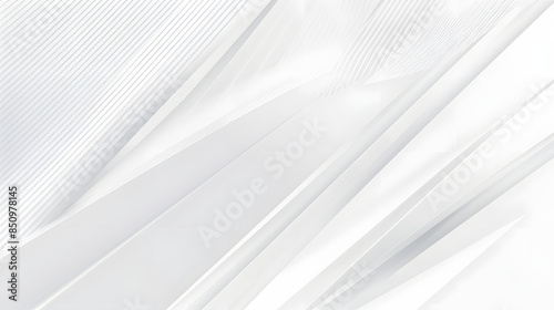 White luxury background with grey shadow diagonal stripes. Light elegant dynamic abstract BG. Trendy geometric neumorphism. Universal minimal 3d sale modern backdrop. Amazing deluxe business template