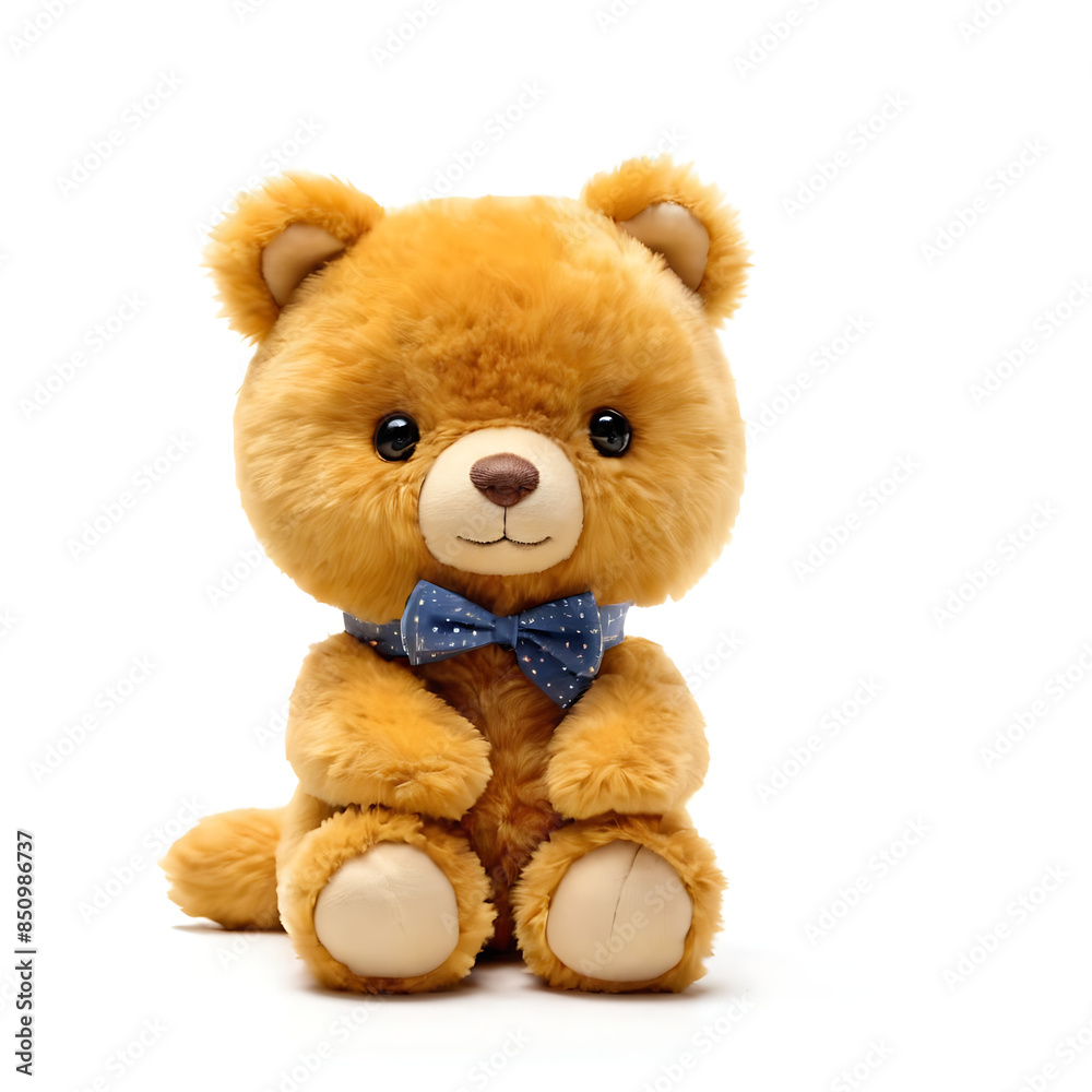 A charming golden teddy bear plush toy with a dapper blue bowtie, perfect for cuddling and adding a touch of whimsy to any space. Ideal for children's toy and gift websites, baby shower decor, teddy A charming golden teddy bear plush toy with a dapper blue bowtie, perfect for cuddling and adding a touch of whimsy to any space. Ideal for children's toy and gift websites, baby shower decor, teddy