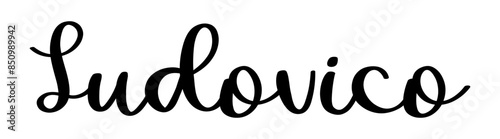 Ludovico - colore nero - parola nome scritta - ideale per websites, presentazioni, biglietti, banners, sweatshirt, stampe, cricut, silhouette, sublimazioni, etichette, adesivi