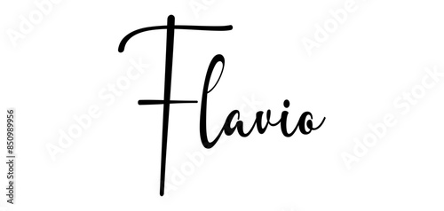Flavio - colore nero - parola nome scritta - ideale per websites, presentazioni, biglietti, banners, sweatshirt, stampe, cricut, silhouette, sublimazioni, etichette, adesivi