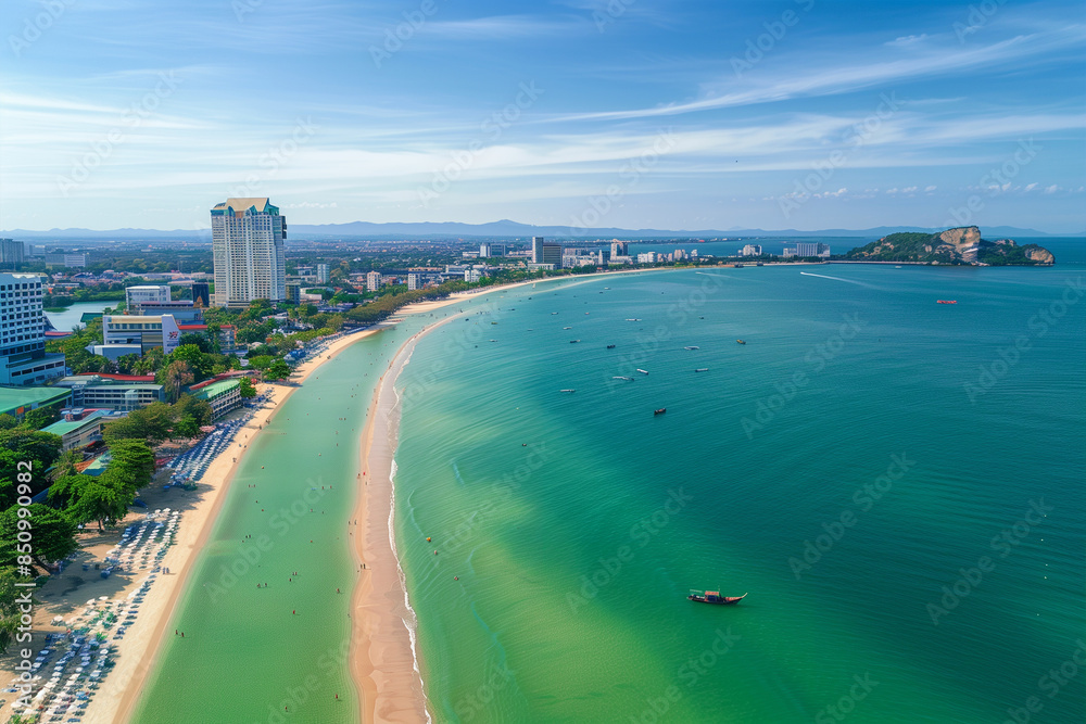 A aerial view of beach beach aerial view with a clear blue sky and sea. The city is located on the east coast A aerial view of beach beach aerial view with a clear blue sky and sea. The city is located on the east coast