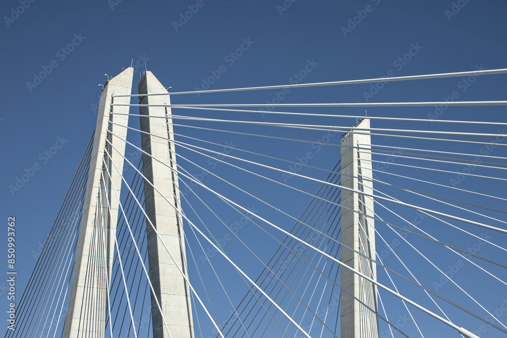 suspension bridge detail close up of steel cables and concrete infrastructure new york tappan zee suspension bridge detail close up of steel cables and concrete infrastructure new york tappan zee