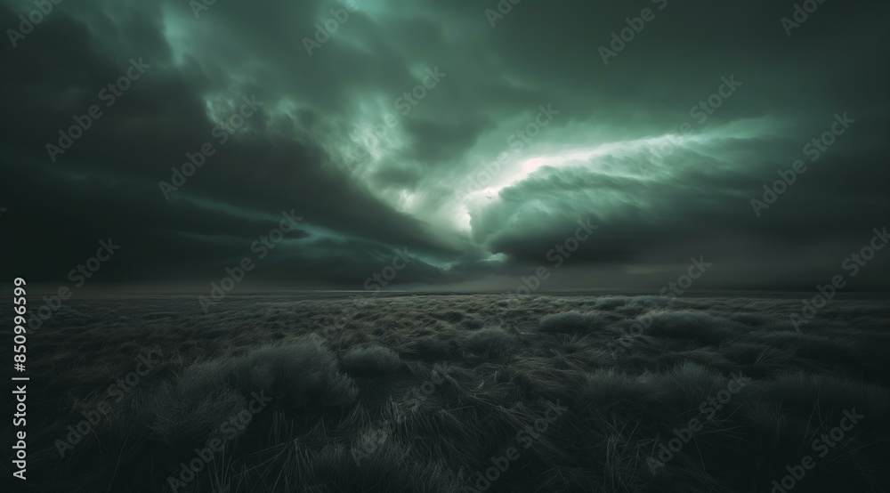 A massive tornado churns through the expansive prairie, with dark clouds swirling ominously overhead and open terrain stretching into the distance. A massive tornado churns through the expansive prairie, with dark clouds swirling ominously overhead and open terrain stretching into the distance.