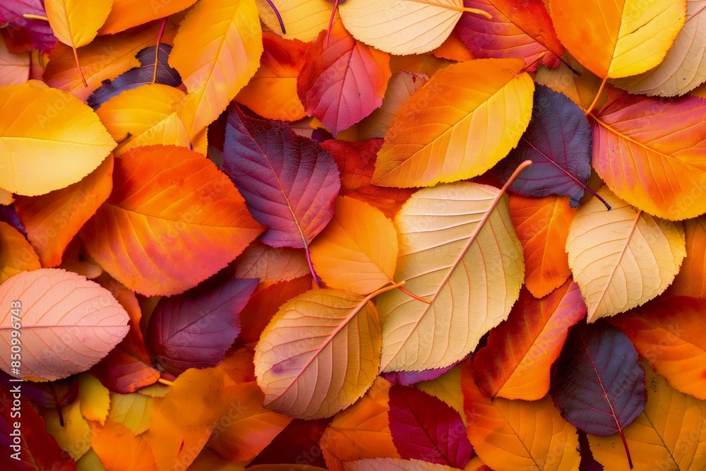 A vibrant collection of colorful autumn leaves in various shades of orange, yellow, red, and purple, creating a warm and inviting background. A vibrant collection of colorful autumn leaves in various shades of orange, yellow, red, and purple, creating a warm and inviting background.