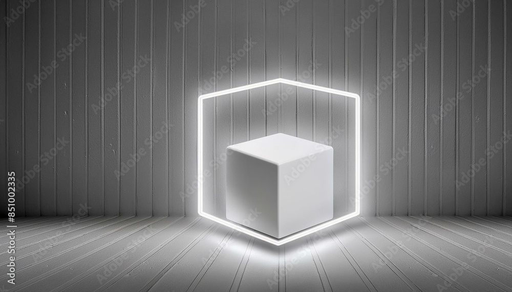 Fototapeta premium 빛나는 큐브