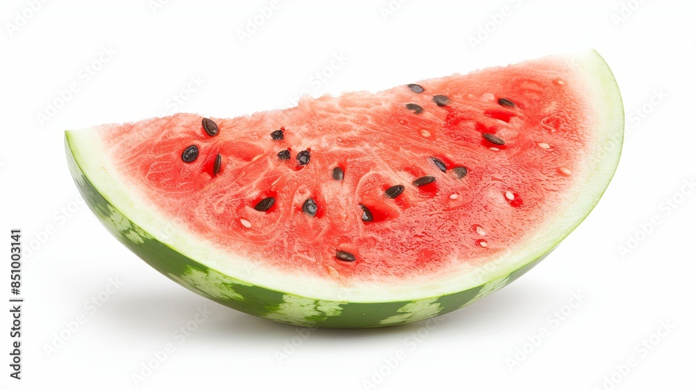 Slice of watermelon isolated on a white background. Slice of watermelon isolated on a white background.